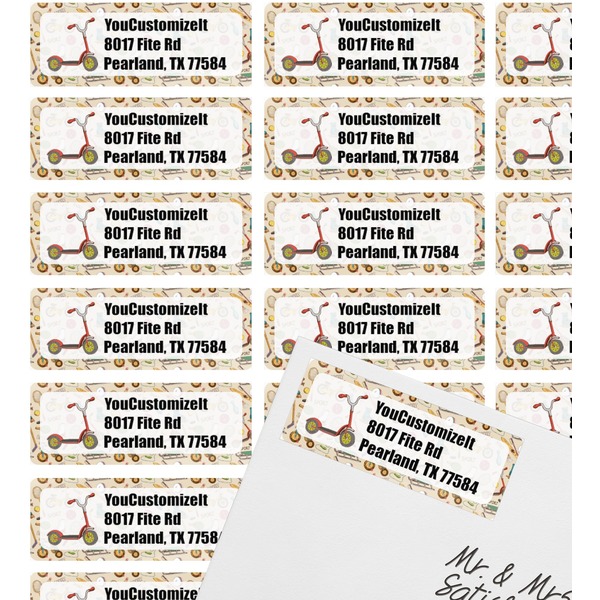 Vintage Sports Mailing Label on Envelope - Multiple Labels