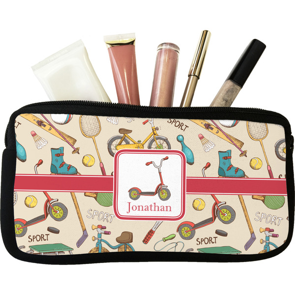 Custom Vintage Sports Makeup / Cosmetic Bag - Small (Personalized)