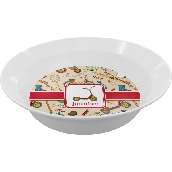 Custom Vintage Sports Melamine Bowl (Personalized)