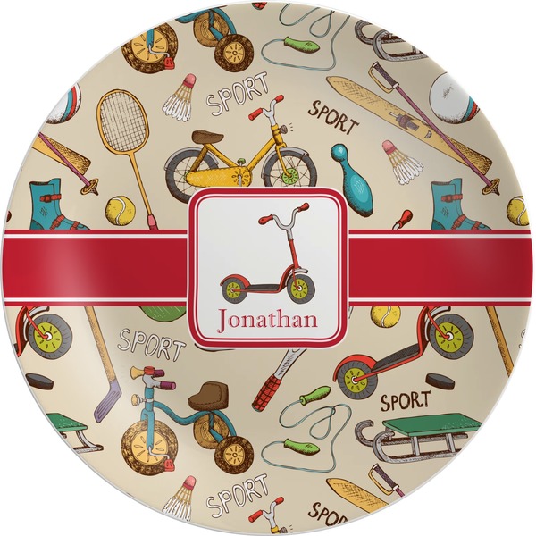 Custom Vintage Sports Melamine Plate (Personalized)