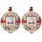 Vintage Sports Metal Ball Ornament - Front and Back
