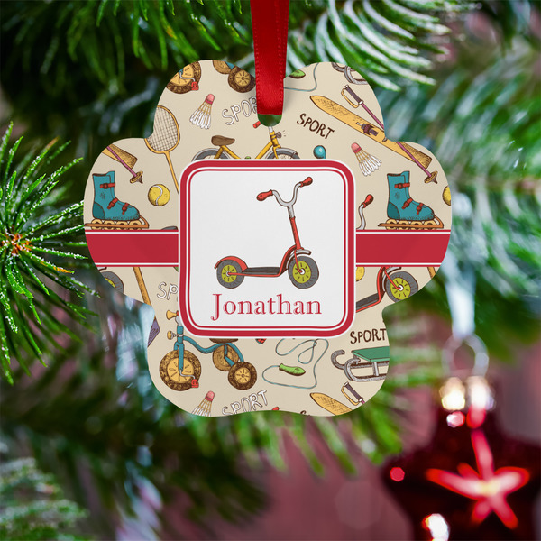 Vintage Sports Metal Paw Ornament - Lifestyle