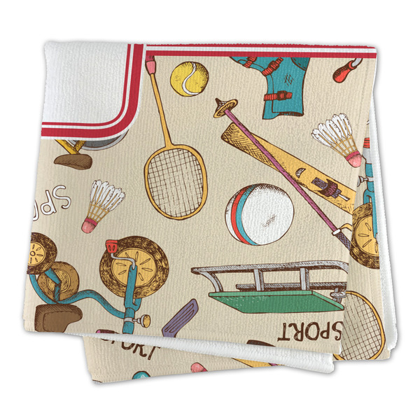 Vintage Sports Microfiber Dish Rag - FOLDED (square)