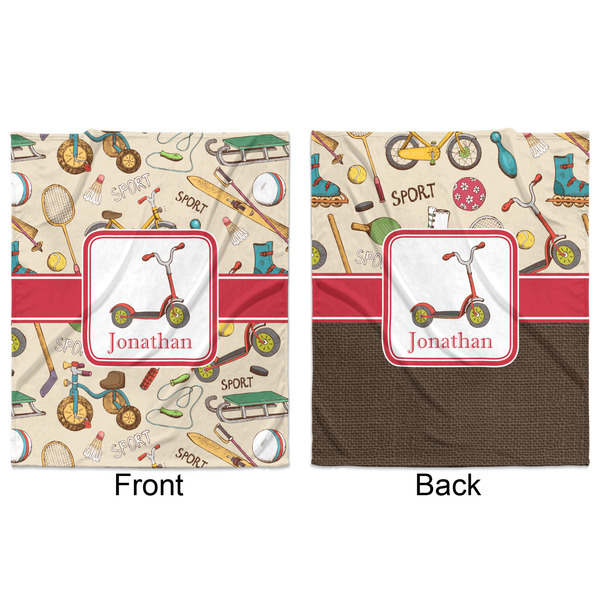 Vintage Sports Minky Blanket - 50"x60" - Double Sided - Front & Back