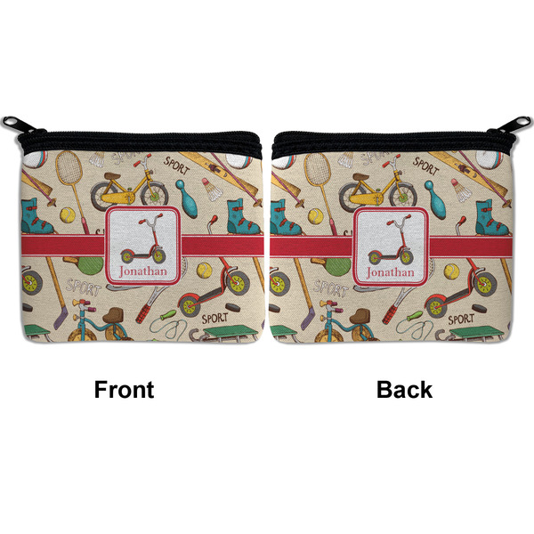 Vintage Sports Neoprene Coin Purse - Front & Back (APPROVAL)