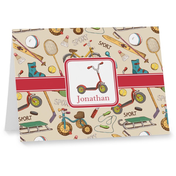 Custom Vintage Sports Note cards (Personalized)