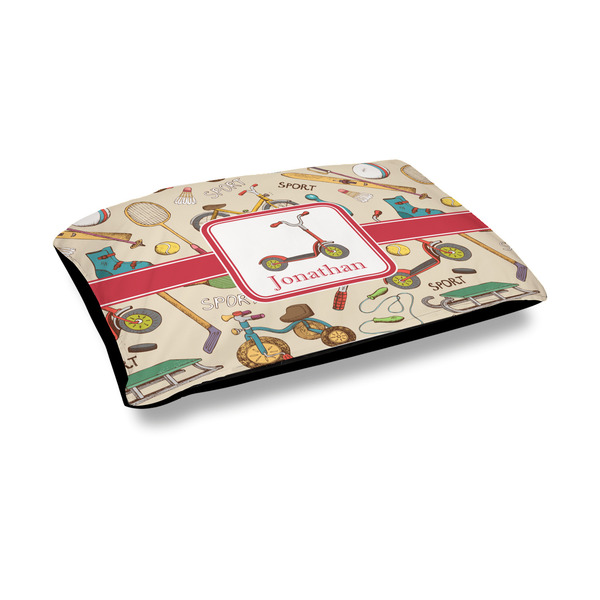 Custom Vintage Sports Outdoor Dog Bed - Medium (Personalized)