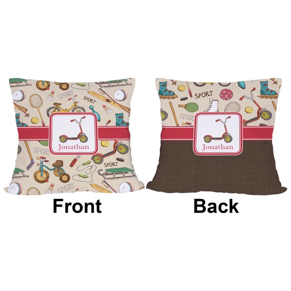 Vintage Sports Outdoor Pillow - 18x18