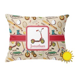 Vintage Sports Outdoor Throw Pillow (Rectangular) (Personalized)
