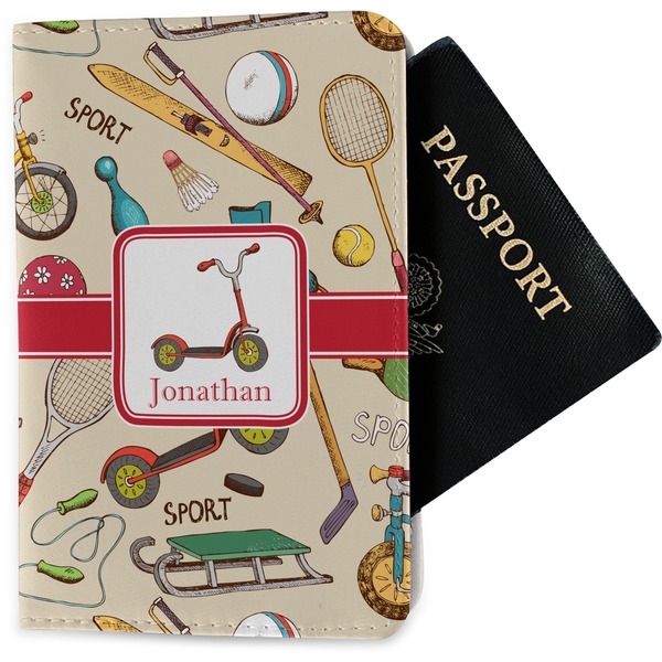 Custom Vintage Sports Passport Holder - Fabric (Personalized)