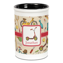 Vintage Sports Ceramic Pencil Holders - Black