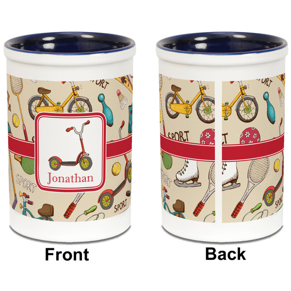 Vintage Sports Pencil Holder - Blue - approval