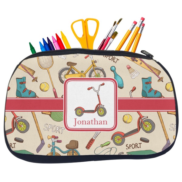 Vintage Sports Pencil / School Supplies Bags - Medium