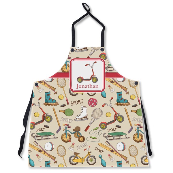 Custom Vintage Sports Apron Without Pockets w/ Name or Text