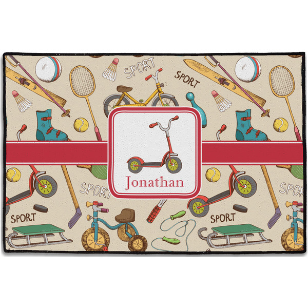 Custom Vintage Sports Door Mat - 36"x24" (Personalized)