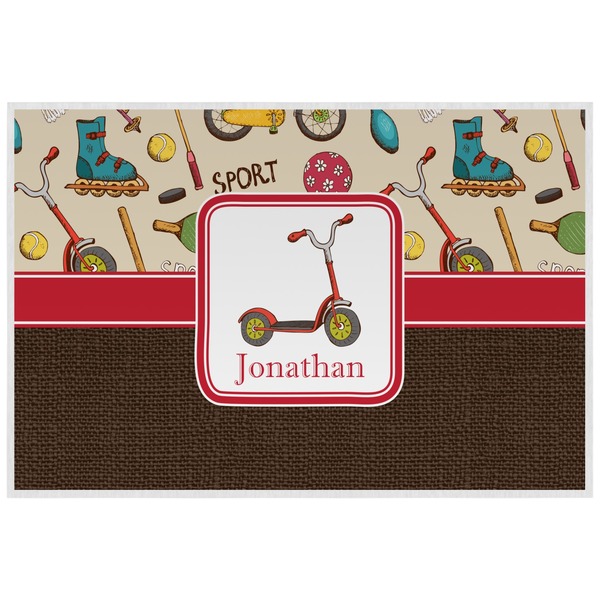 Vintage Sports Personalized Placemat (Back)