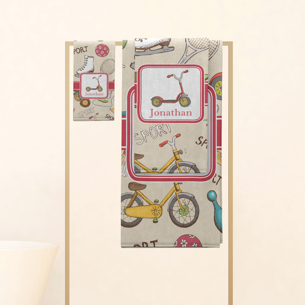 Vintage Sports Personalized Towel Set