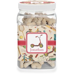 Vintage Sports Dog Treat Jar (Personalized)