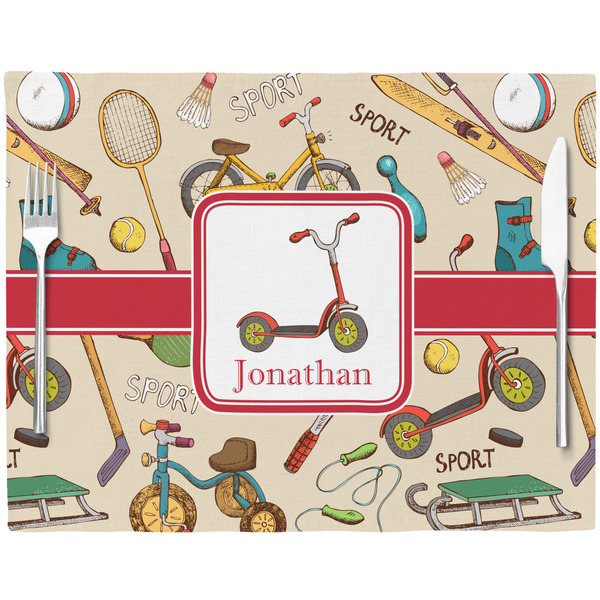 Vintage Sports Placemat with Props