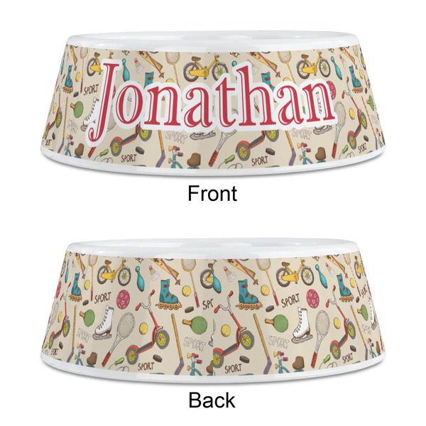 Vintage Sports Plastic Pet Bowls - Medium - APPROVAL