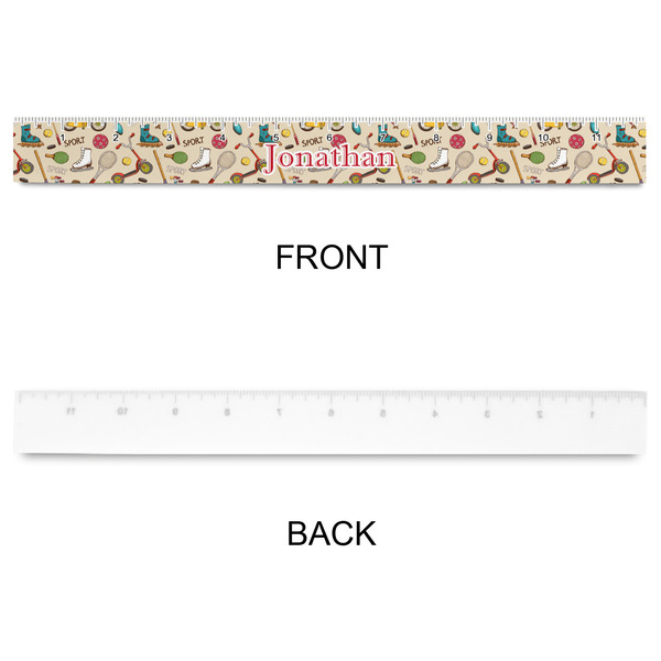 Vintage Sports Plastic Ruler - 12" - APPROVAL