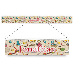 Vintage Sports Plastic Ruler - 12" (Personalized)