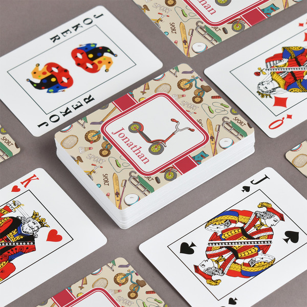 Vintage Sports Playing Cards - Front & Back View