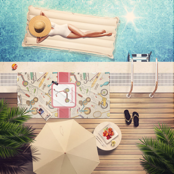 Vintage Sports Pool Towel Lifestyle