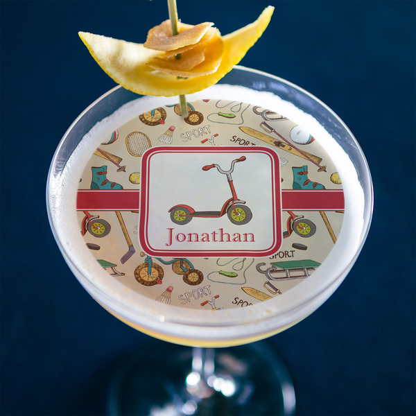 Vintage Sports Printed Drink Topper - Large - In Context