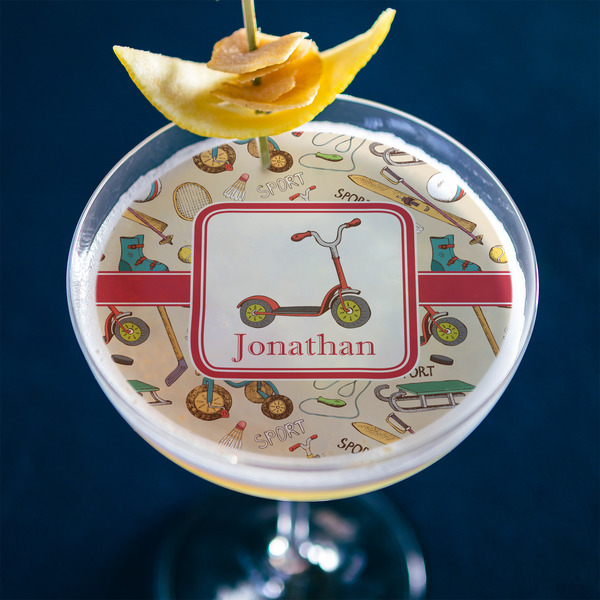 Vintage Sports Printed Drink Topper - XLarge - In Context