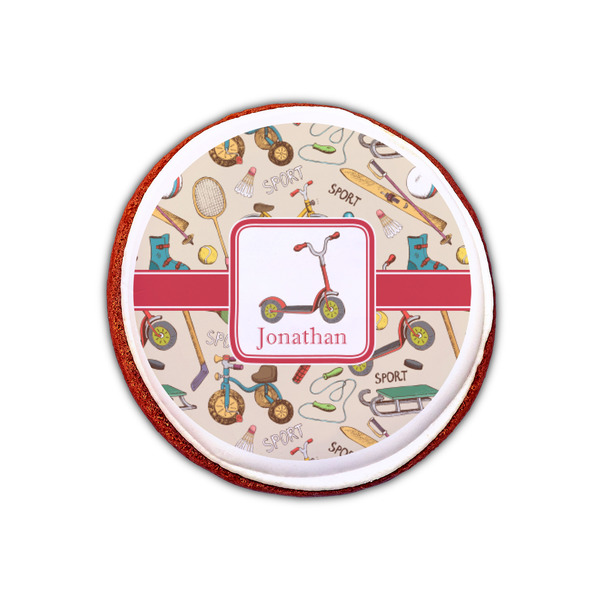 Vintage Sports Printed Icing Circle - XSmall - On Cookie