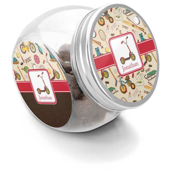 Custom Vintage Sports Puppy Treat Jar (Personalized)