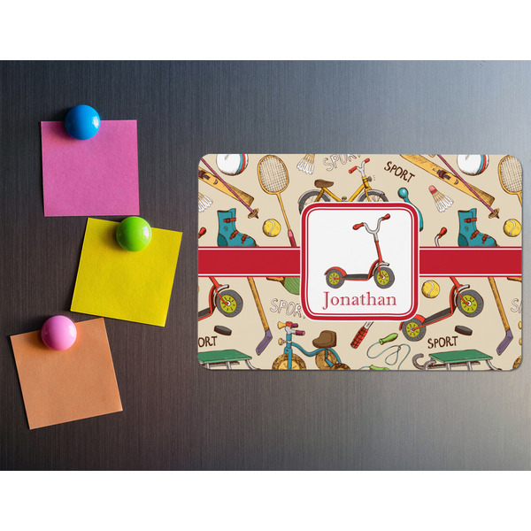 Vintage Sports Rectangular Fridge Magnet - LIFESTYLE