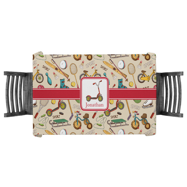 Custom Vintage Sports Tablecloth - 58"x58" (Personalized)