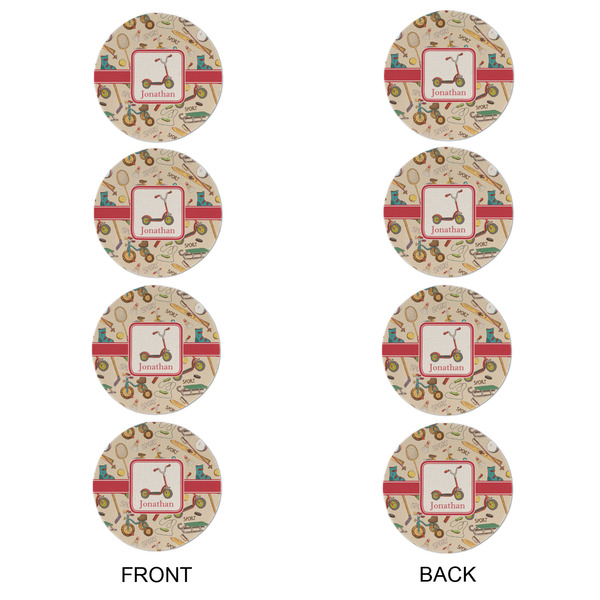 Vintage Sports Round Linen Placemats - APPROVAL Set of 4 (double sided)