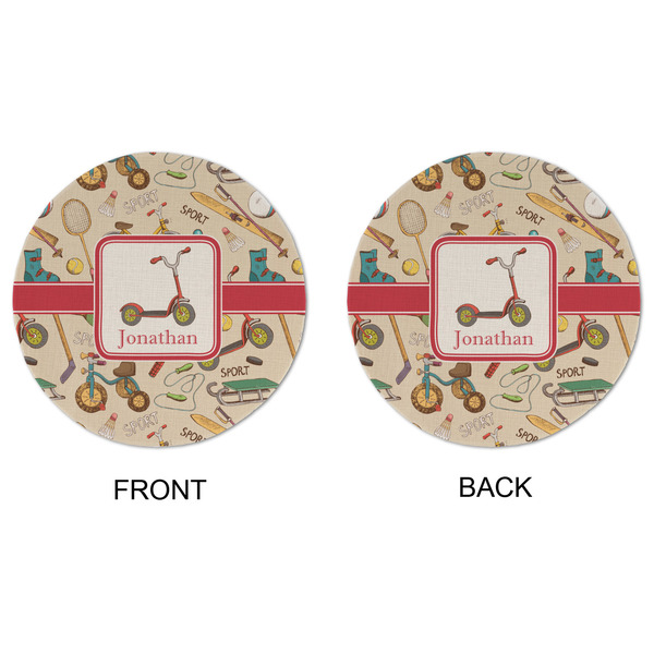 Vintage Sports Round Linen Placemats - APPROVAL (double sided)