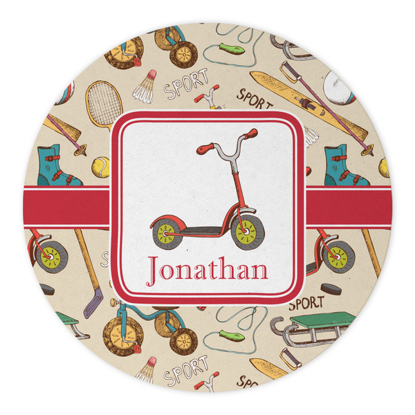 Vintage Sports Round Paper Coaster - Approval