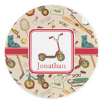 Vintage Sports Round Stone Trivet (Personalized)