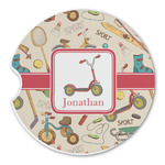 Vintage Sports Sandstone Car Coaster - Single (Personalized)