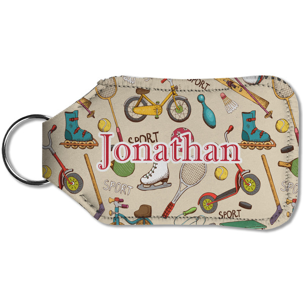 Vintage Sports Sanitizer Holder Keychain - Small (Back)