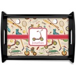 Vintage Sports Black Wooden Tray - Small (Personalized)