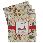 Vintage Sports Absorbent Stone Coasters - Set of 4 (Personalized)