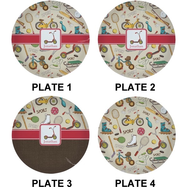 Vintage Sports Set of Lunch / Dinner Plates (Approval)