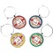 Vintage Sports Wine Charms (Set of 4) (Personalized)