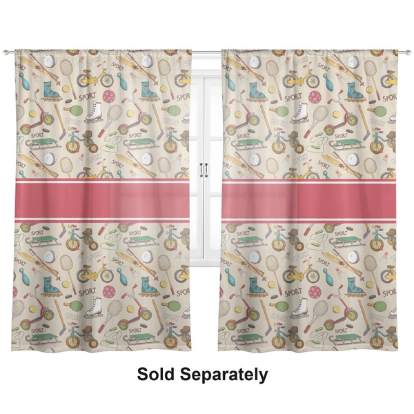 Vintage Sports Sheer Curtains