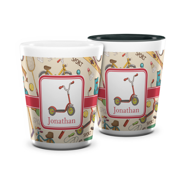 Custom Vintage Sports Ceramic Shot Glass - 1.5 oz (Personalized)