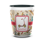 Vintage Sports Ceramic Shot Glass - 1.5 oz - Two Tone - Set of 4 (Personalized)