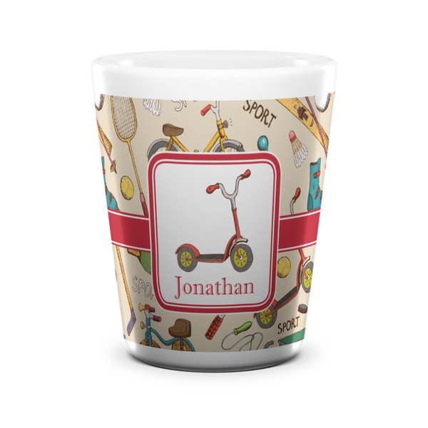 Vintage Sports Shot Glass - White - FRONT