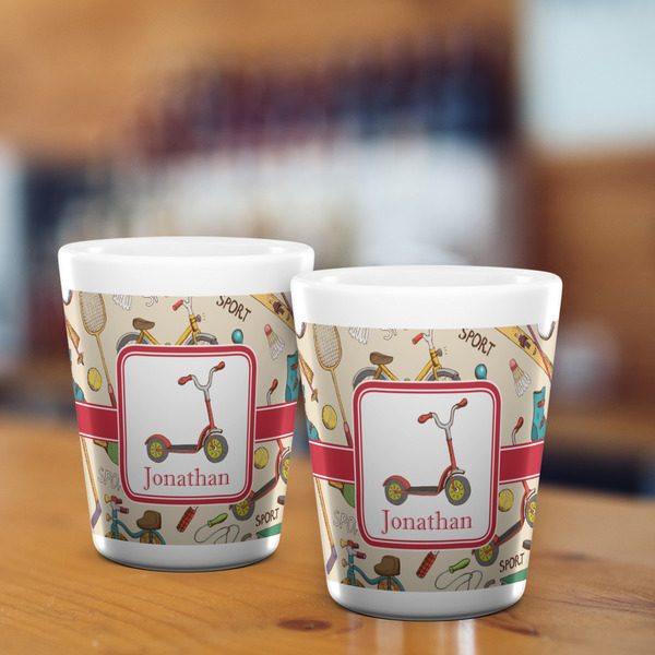 Vintage Sports Shot Glass - White - LIFESTYLE