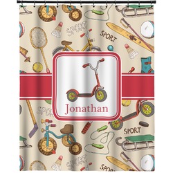 Vintage Sports Extra Long Shower Curtain - 70"x84" (Personalized)